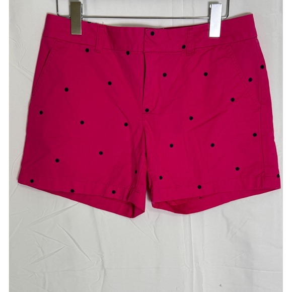 Tommy Hilfiger Pants - Tommy Hilfiger Womens Pink Polka Dot Chino Shorts Embroidered 5 " inseam sz 8